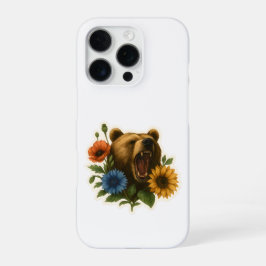 Funda Para iPhone 16 Pro Oso con flores