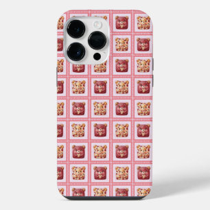 Funda Para iPhone 14 Pro Max Oso de peluche con parches de bayas lindas