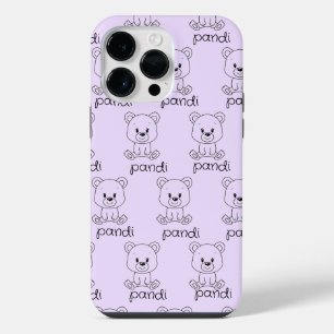 Funda Para iPhone 14 Pro Max Oso muy personalizado: Rosa claro personalizable
