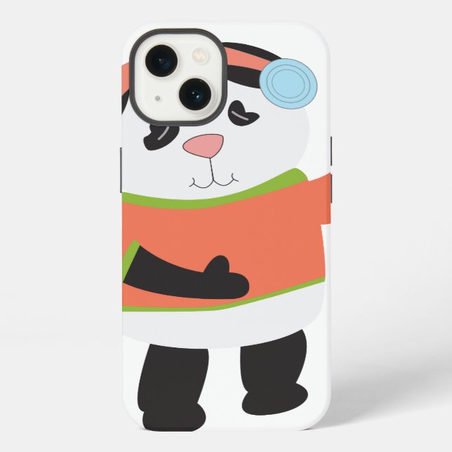 Funda Para iPhone Oso Panda Mecedor (Reverso )