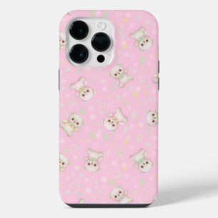 Funda Para iPhone 14 Pro Max Oso pastel adorable y formas geométricas sin fisur