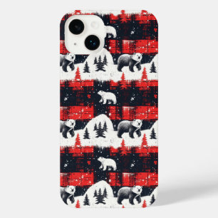 Funda Para iPhone 14 Plus Oso Polar de Búfalo Rojo