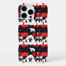 Funda Para iPhone 16 Pro Max Oso Polar de Búfalo Rojo