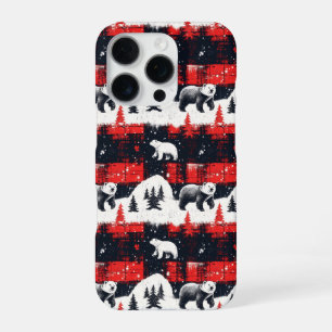 Funda Para iPhone 16 Pro Oso Polar de Búfalo Rojo