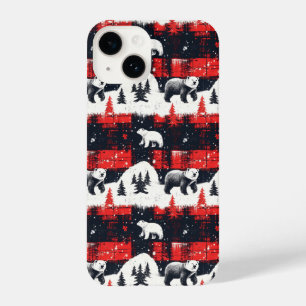 Funda Para iPhone 14 Oso Polar de Búfalo Rojo
