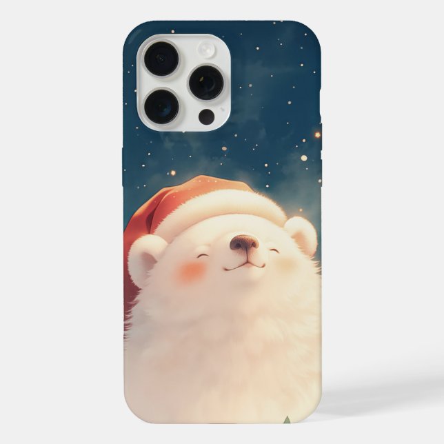 Funda Para iPhone Oso Polar de Navidad (Reverso )