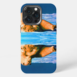 Funda Para iPhone 13 Pro Oso polar madre vintage USA Alaska