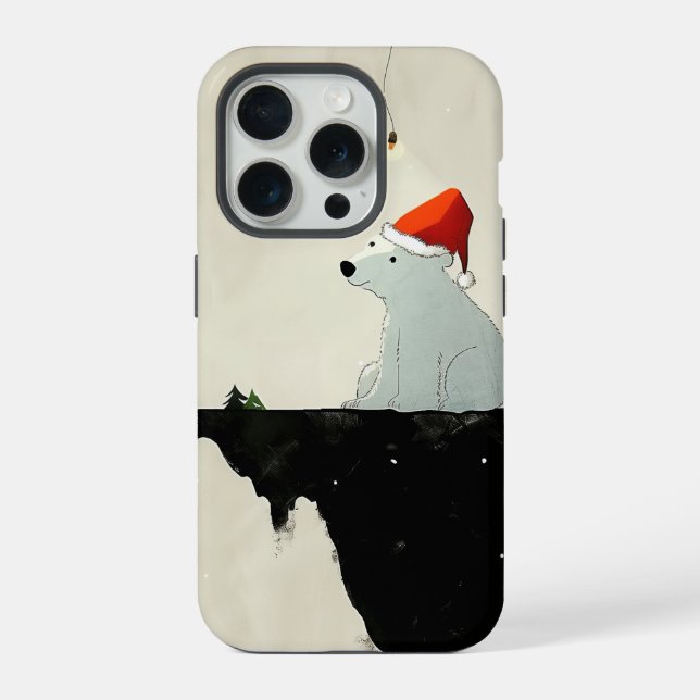 Funda Para iPhone Oso Polar Santa (Reverso )