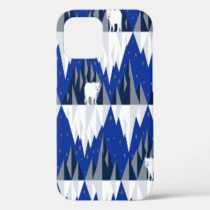 Funda Para iPhone 12 Oso Polar sobre el patrón Iceberg sin Marea.