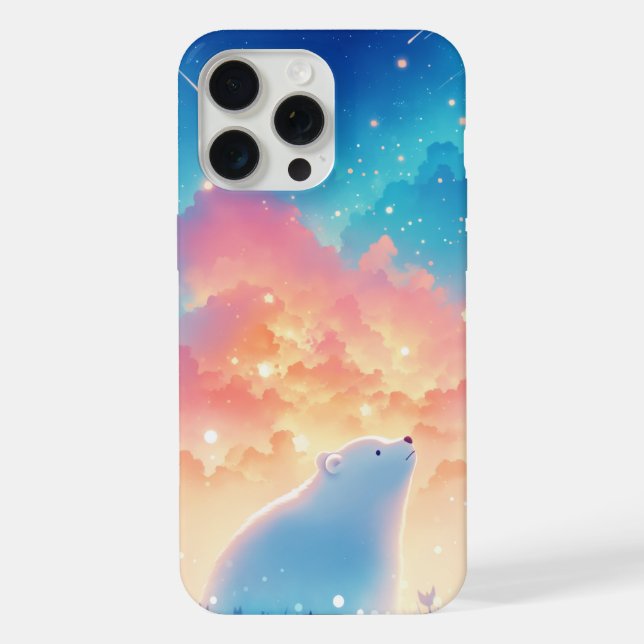 Funda Para iPhone Oso Polar Soñando (Reverso )