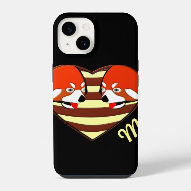 Funda Para iPhone Oso Rojo Amor corazón (Reverso )