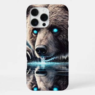 Funda Para iPhone 16 Pro Max Oso sereno y reflejo fiero ensombrecido