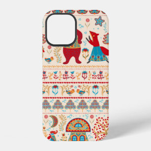 Funda Para iPhone 12 Oso,zorro,gallo y pollo con pollo,casa de hada