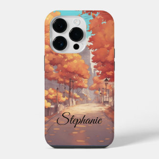 Funda Para iPhone 14 Pro Otoño en la ciudad Regalo para novia o jefa