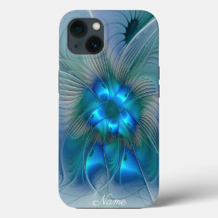 Ovaciones de pie, nombre de arte fractal azul abst