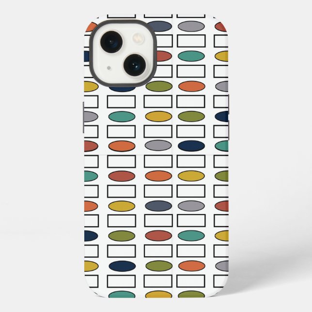 Funda Para iPhone Óvalos y Rectángulos  (Reverso )