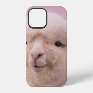 FUNDA PARA iPhone 12 OVEJA BLANCA EN FOTOGRAFÍA CERRADA