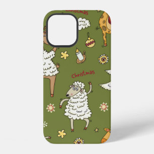 Funda Para iPhone 12 oveja de Navidad vintage animal