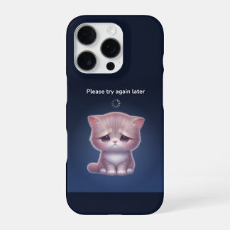 Funda Para iPhone 16 Pro Overthinking Cat Phone Case – Cute Aesthetic