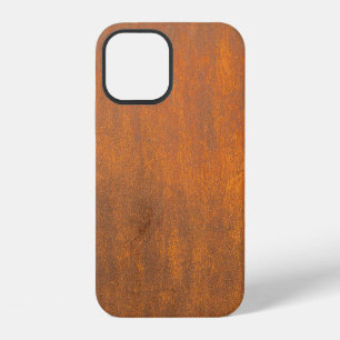 Funda Para iPhone 12 Óxido negro, textura de metal en primer plano.