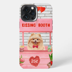 Funda Para iPhone 13 Pro Max Pabellón de besos del perro pomerania en el día de