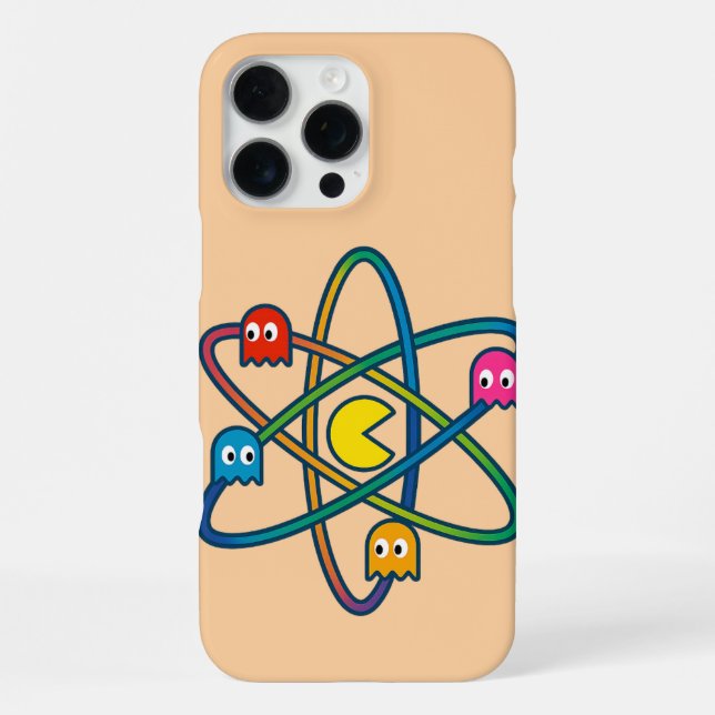 Funda Para iPhone Pac-Atomic Universe – Retro Gaming Art Sticker (Reverso )