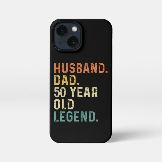 Funda Para iPhone Padre esposo de 50 años de edad leyenda de 50 años (Reverso )