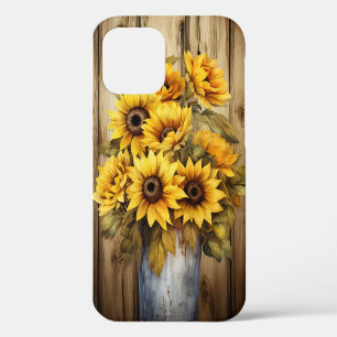 Funda Para iPhone 12 País Rústico bonito Flor floral giratoria