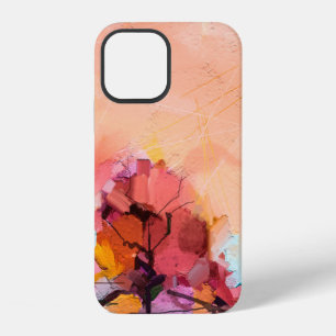 Funda Para iPhone 12 Paisaje abstracto de pintura al óleo. Azul colorid