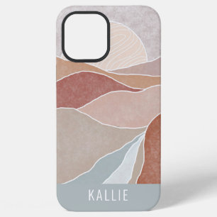 Funda Para iPhone 12 Pro Max Paisaje abstracto terroso del atardecer del desier