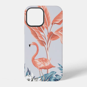 Funda Para iPhone 12 Paisaje botánico vintage tropical, palma rosa tr