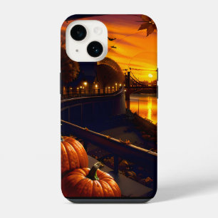 Funda Para iPhone 14 Paisaje de Halloween Dos