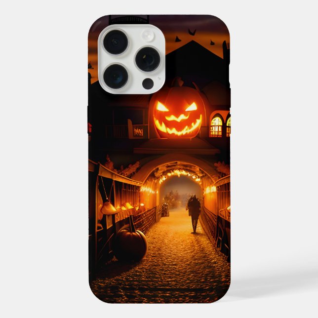 Funda Para iPhone Paisaje de Halloween Five (Reverso )