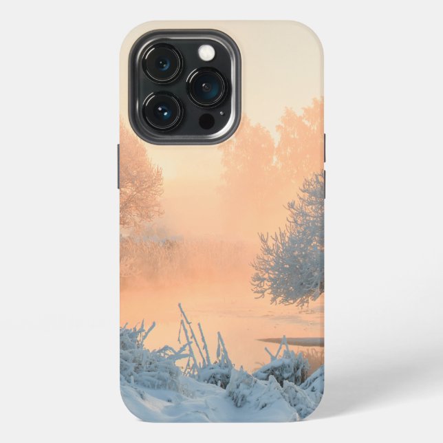 Funda Para iPhone Paisaje invernal de Navidad (Reverso )