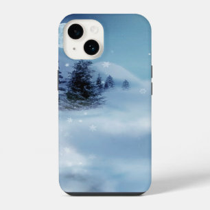 Funda Para iPhone 14 Paisaje invernal nocturno