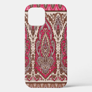 Funda Para iPhone 12 Paisley floral india, patrón de mandala étnica.