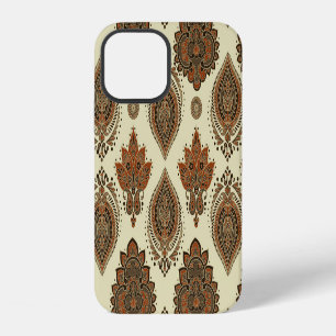 Funda Para iPhone 12 Paisley floral, patrón de cosecha textil asiático.