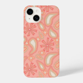 Funda Para iPhone 14 Paisley Peach Blooms