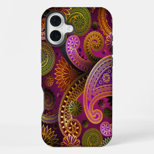 Funda Para iPhone 16 Plus Paisley Purple
