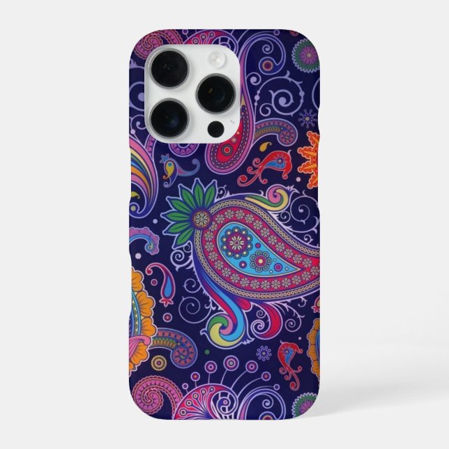 Funda Para iPhone Paisley Purple Pink (Reverso)