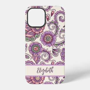 Funda Para iPhone 12 Paisley Púrpura