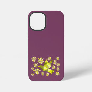 FUNDA PARA iPhone 12 MINI PÁJARO DE AMOR CON REGALO DE FLOR ESPECIAL DÍA, CU