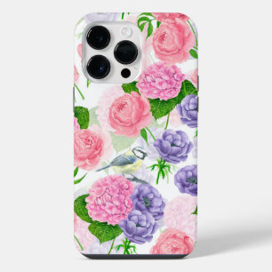 Funda Para iPhone 14 Pro Max Pájaro y flores