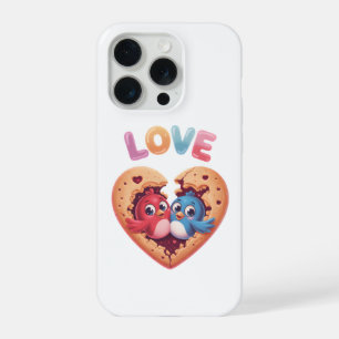 Pájaros de Amor Lindos en una Galleta con Corazón