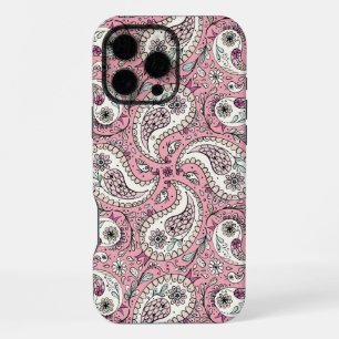 Funda Para iPhone 16 Pro Max Pájaros de paisley en rosa bebé