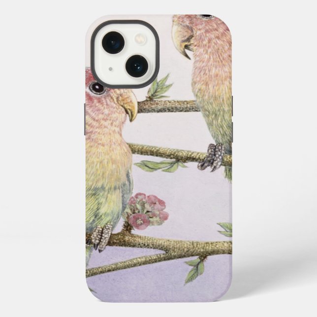 Funda Para iPhone Pájaros del amor (Reverso )