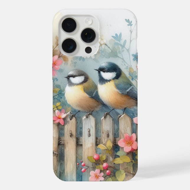 Funda Para iPhone Pájaros y Flores (Reverso )