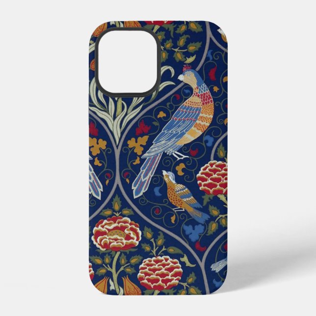 Funda Para iPhone Pájaros y Flores, William Morris (Reverso )