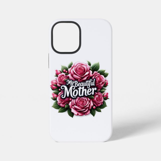 Funda Para iPhone Palabras del Día de la Madre "Mi bella madre" (Reverso )