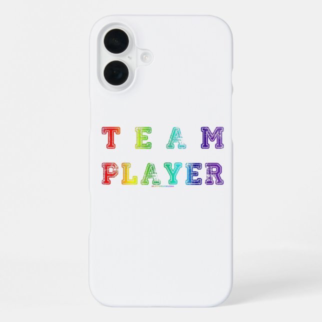 Funda Para iPhone Palabras del jugador de equipo de SlipperyJoe degr (Reverso )